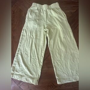 Light Green Wide-Leg Pants